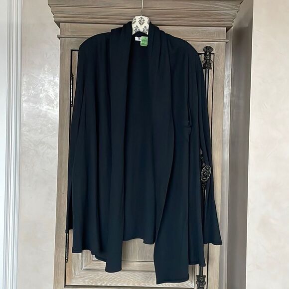 T by Alexander Wang black cotton cardigan long size small - Picture 5 of 10